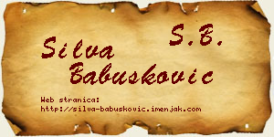 Silva Babušković vizit kartica